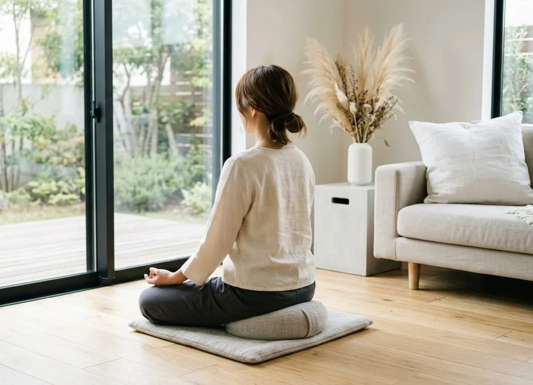 瞑想の練習風景